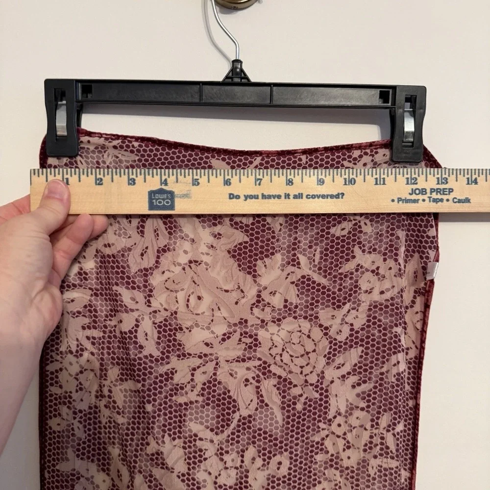 Reversible Floral scarf  Burgundy/Beige Viscose Nylon Dry Clean Only